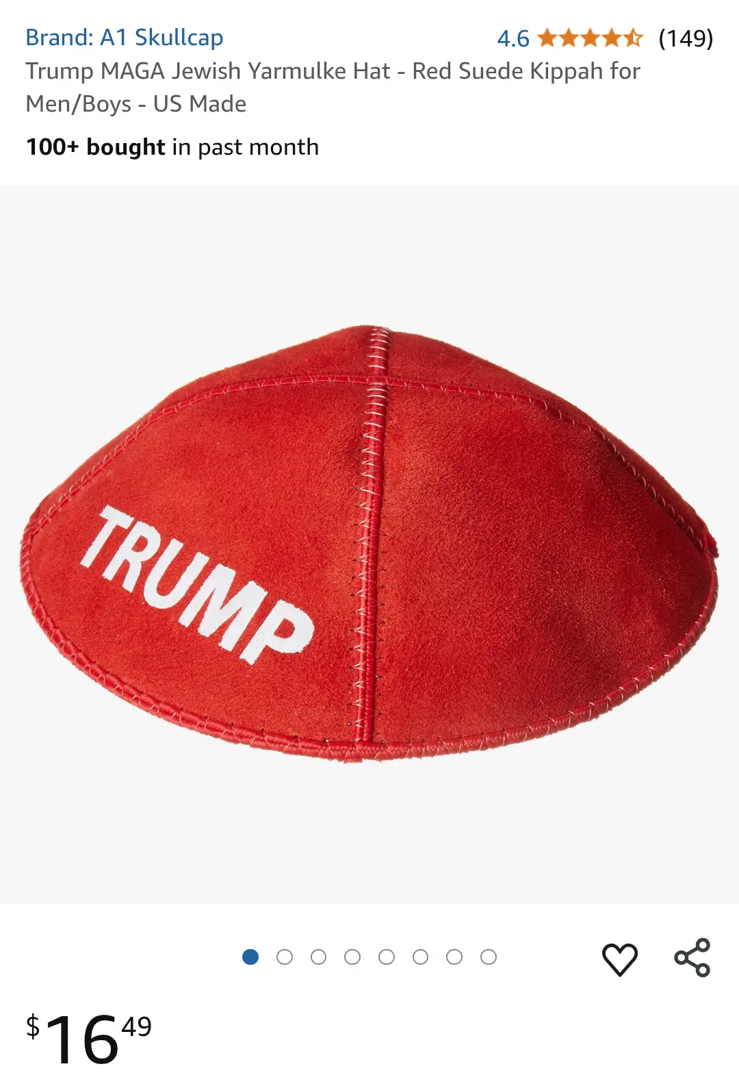 red TRUMP kippah
